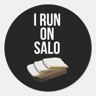Sticker Rond Je tourne au salo Drôle d'amant de lard de porc uk
