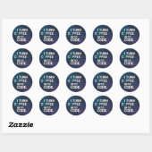 Sticker Rond Je Transforme Le Café En Code – Drôle Progra (Feuille)