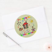 Sticker Rond Je vais à la maternelle (Enveloppe)