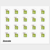 Sticker Rond Je vais bien Grenouille (Feuille)