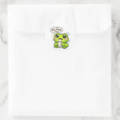 Sticker Rond Je vais bien Grenouille (Sac)