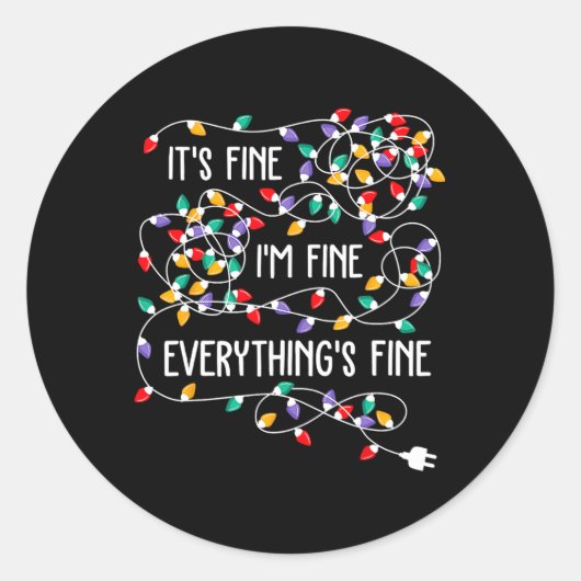 Sticker Rond Je vais bien tout va bien Noël Li (Devant)