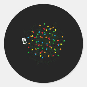 Sticker Rond Je vais bien tout va bien tout va bien pour les fe