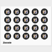 Sticker Rond Je vais en grève (Feuille)