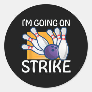 Sticker Rond Je vais en grève