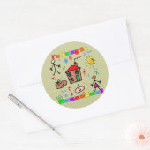 Sticker Rond Je vais en maternelle (Enveloppe)