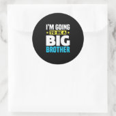Sticker Rond Je vais être un grand frère (Sac)