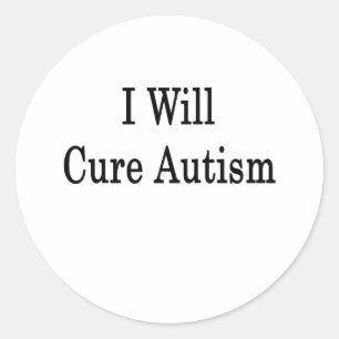 Sticker Rond Je Vais Guérir L'Autisme