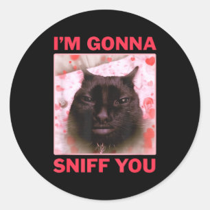 Sticker Rond Je vais vous renifler Drôle Raunchy Brainrot Meme