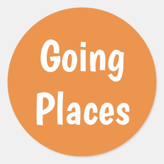 Sticker Rond Je vais ✈️ voyage et emporter ma valise (Devant)