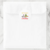 Sticker Rond Je Veux Un Hippopotame Pour Noël (Sac)