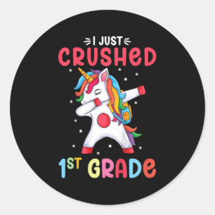 Sticker Rond Je viens de broyer les filles de 1ère année diplôm