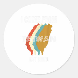 Sticker Rond Je viens de Taïwan pas de Chine TShirt