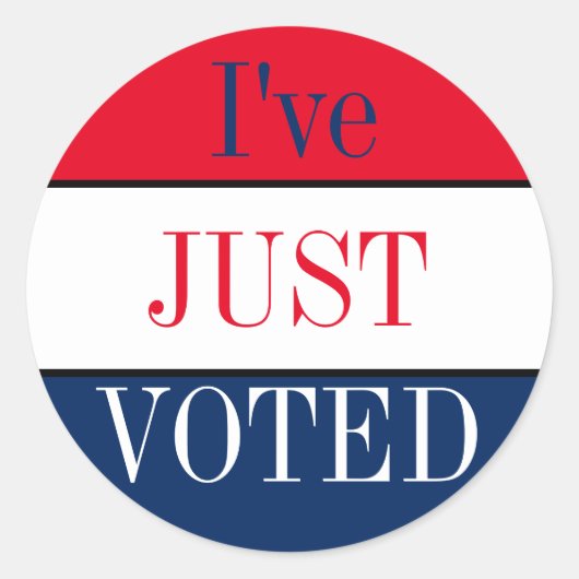 Sticker Rond Je viens de voter (Devant)