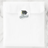 Sticker Rond Je viens d'être diplômé ! (Sac)