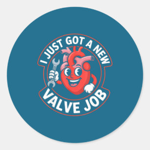 Sticker Rond Je viens d'obtenir un nouveau travail de soupape h