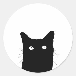 Sticker Rond Je vois Cat Click to Select Your Color Decor Optio