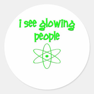 Sticker Rond Je vois des gens qui brillent