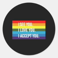 Je vois je t'aime je t'accepte Gay Pride LGBT T-Sh