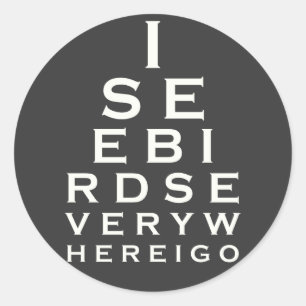 Sticker Rond Je Vois Oiseaux Eyechart