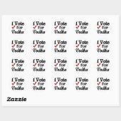 Sticker Rond Je Vote pour Vodka (Feuille)