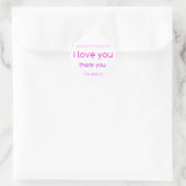 Sticker Rond je vous aime collant rond (Sac)