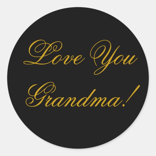 STICKER ROND JE VOUS AIME GRAND-MÈRE. (Devant)