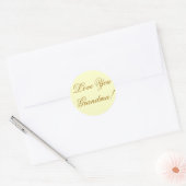 STICKER ROND JE VOUS AIME GRAND-MÈRE. (Enveloppe)