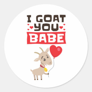 Sticker Rond Je vous chante Babe Amoureux des animaux de la Sai