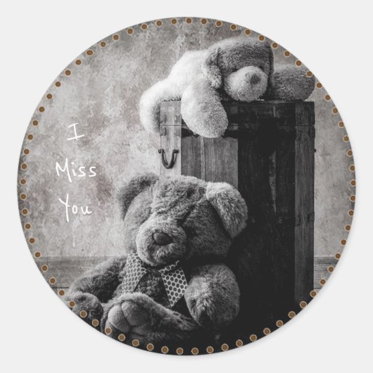 Sticker Rond Je Vous Manque (Devant)