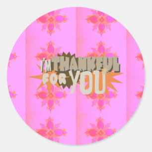 Sticker Rond Je vous remercie : Une expression sincère