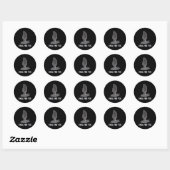 Sticker Rond Je Vous Trouverai Morel Champignons Chasse Drôle (Feuille)