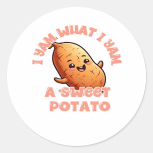 Sticker Rond Je Yam Ce Que Je Yam, Un Classique De Pomme De Ter