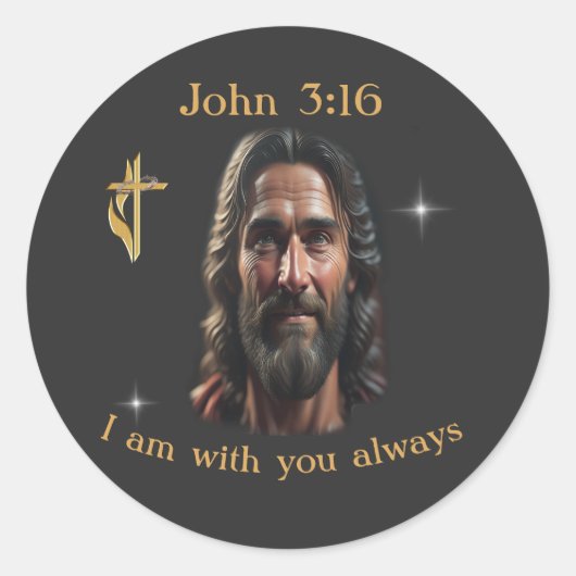 Sticker Rond Jean 3:16 (Devant)