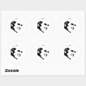 Sticker Rond Jean-Paul II face blanche (Feuille)