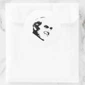 Sticker Rond Jean-Paul II face blanche (Sac)
