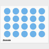 Sticker Rond Jeans bleus (couleur solide) (Feuille)