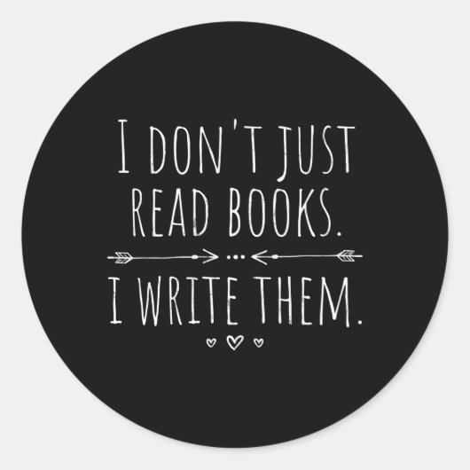 Sticker Rond J'écris des livres Auteur (Devant)