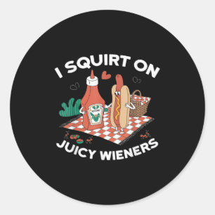 Sticker Rond J'Écris Sur Jicy Wieners Mème Humour Sarcastique A