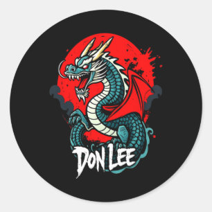 Sticker Rond Jeet Kune Do Jkd Arts martiaux mixtes Lee Don