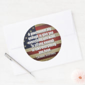 Sticker Rond Jefferson : La Grande Gouvernance prendra tout... (Enveloppe)