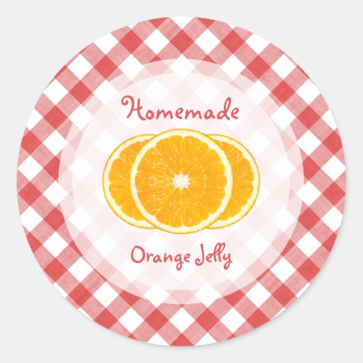 Sticker Rond Jelly à la confiture orange (Devant)