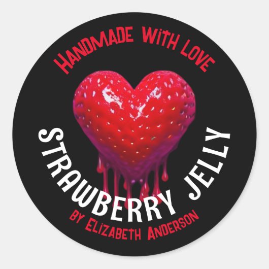 Sticker Rond Jelly aux fraises (Devant)