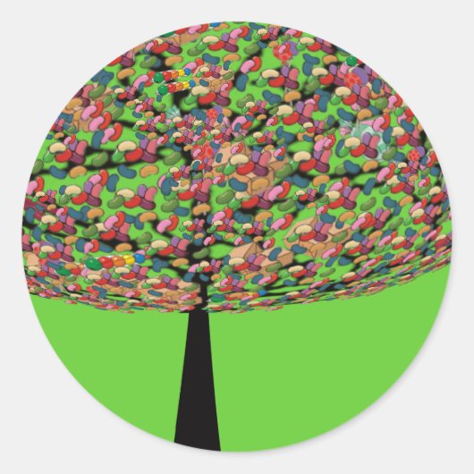 Sticker Rond Jelly Bean Tree (Devant)