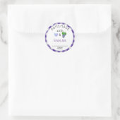Sticker Rond Jelly de confiture de raisin maison En vichy (Sac)