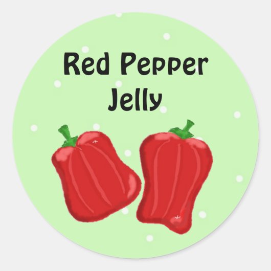 Sticker Rond Jelly de poivre rouge (Devant)