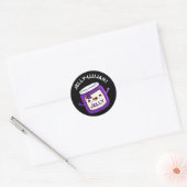 Sticker Rond Jelly-llujah Funny Jelly Pun Dark BG (Enveloppe)