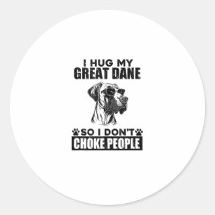 Sticker Rond J'Embrasse Ma Grande Danse Donc Je Ne Choque Pas L