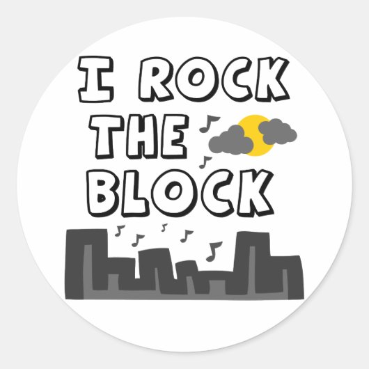 Sticker Rond J'Enfonce Le Bloc (Devant)