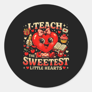 Sticker Rond J'enseigne aux plus doux petits coeurs la Saint-Va